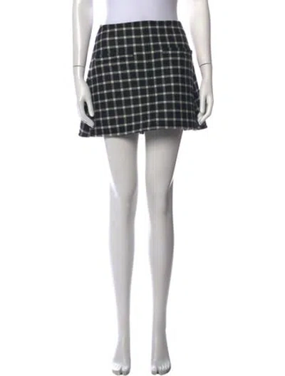 Pre-owned Courrèges Wool Mini Skirt In Black