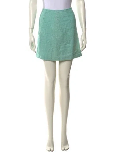 Pre-owned Courrèges Wool Mini Skirt In Green