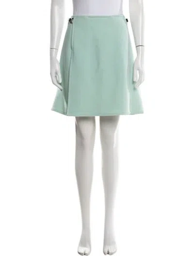 Pre-owned Courrèges Wool Mini Skirt In Green