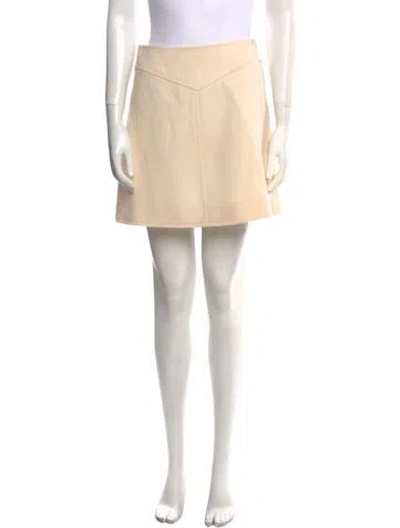 Pre-owned Courrèges Wool Mini Skirt In Neutral
