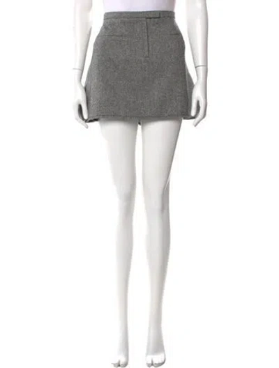 Pre-owned Courrèges Wool Mini Skirt W/ Tags In Black