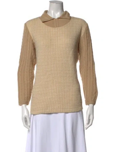 Pre-owned Courrèges Wool Patterned Sweater In Neutrals