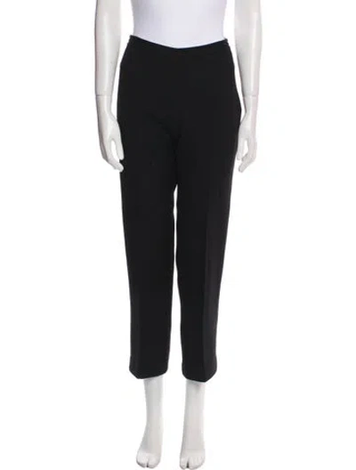 Pre-owned Courrèges Wool Straight Leg Pants In Black