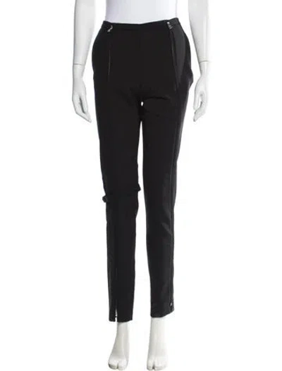 Pre-owned Courrèges Wool Straight Leg Pants W/ Tags In Black