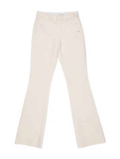 Pre-owned Courrèges Wool Straight Leg Pants In White