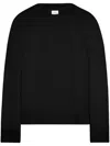 Courrèges Wool Straight Sweater In Black