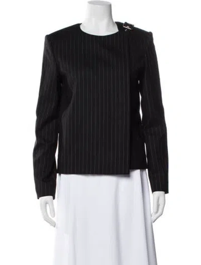 Pre-owned Courrèges Wool Striped Evening Jacket In Multi