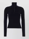 Courrèges Wool Sweater With High Neck And Long Sleeves In Multi