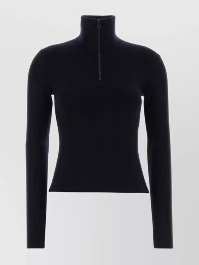 Courrèges Wool Sweater With High Neck And Long Sleeves In Multi