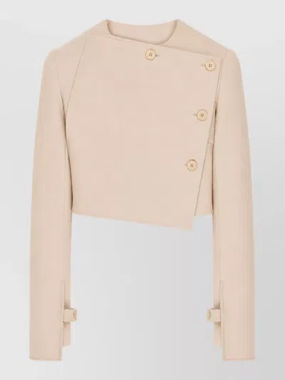 Courrèges Wool Tailored Suit Jacket In Pink