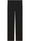 Courrèges Twill-weave Straight-leg Trousers In Schwarz