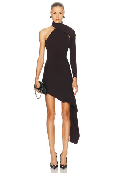 Courrèges Wrapped Rib Dress In Black