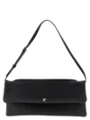 Courrèges Rectangular Shoulder Bag Adjustable Strap In Black