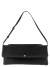 Courrèges Rectangular Shoulder Bag Adjustable Strap In Black