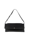 Courrèges Rectangular Shoulder Bag Adjustable Strap In Black