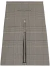 Courrèges Oblique Prince Of Wales Midi Skirt In Black