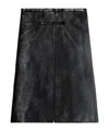 Courrèges Zip-detail Coated Midi Skirt In Black