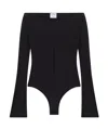 Courrèges Courreges Woman Bodysuit Black Size M Viscose, Elastane In Black