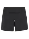 Courrèges Twill Mini Skirt With Zipper In Black