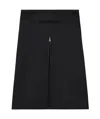 Courrèges Midi Twill Skirt With Zipper In Black
