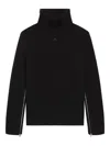 Courrèges Zip-detail Turtleneck Sweater In Black