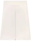 Courrèges Layered Front-zip Midi Skirt In Neutrals
