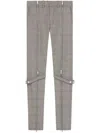 Courrèges Zip-detailing Tailored Trousers In Black