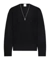 Courrèges Zip-detailing Wool Sweater In Black