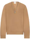 Courrèges Zip-detailing Wool Sweater In Neutrals