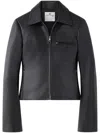 Courrèges Lambskin Blazer Zip Pockets In Black
