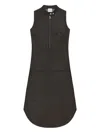 Courrèges Zip-front Sleeveless Dress In Gray
