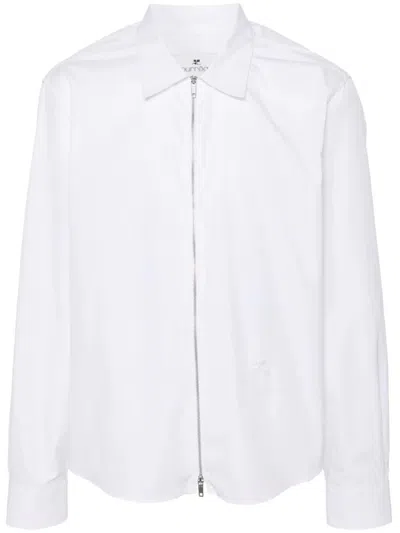 Courrèges Zip Shirt In White