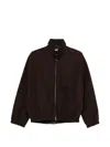 Courrèges Zip-up Bomber Jacket In Brown