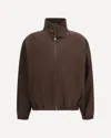 Courrèges Brown Buckle Zipped Bomber Jacket In Brown