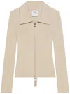 Courrèges Zip-up Cardigan In Neutrals