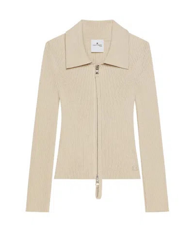 COURRÈGES ZIP-UP CARDIGAN