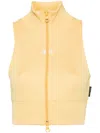Courrèges Interlock Zipped Cropped Top In Yellow