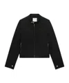 Courrèges Zip-up Denim Jacket In Black