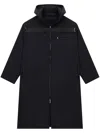 Courrèges Zip-up Hooded Parka In Black