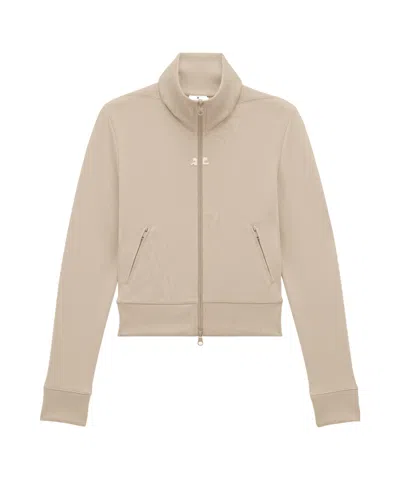 Courrèges Zip-up Interlock Track Jacket In Nude