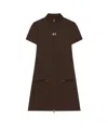 Courrèges Interlock Jersey Zip-up Minidress In Brown