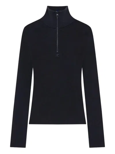 COURRÈGES COURRÈGES ZIP-UP SWEATER