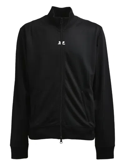 Courrèges Zip-up Track Jacket In Black