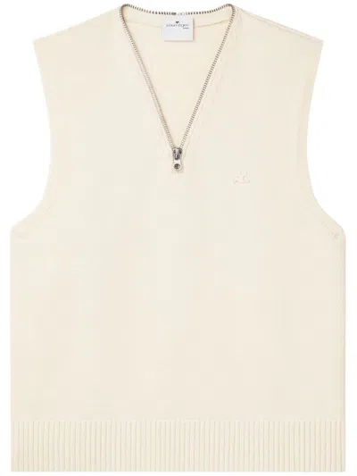 Courrèges Zip Waistcoat In White