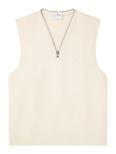 Courrèges Zip Waistcoat In White