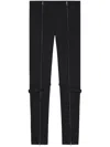 Courrèges Zip Wool Blend Pants In Black