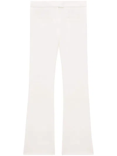 Courrèges Twill-hose Mit Reissverschluss In White