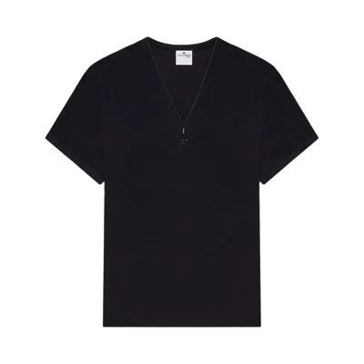 Pre-owned Courrèges Zipped 90s Rib T-shirt 'black' | Men's Size L