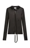 Courrèges Zip-up Biker Jacket In Black
