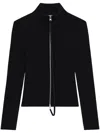 Courrèges Zipped Cardigan In Black